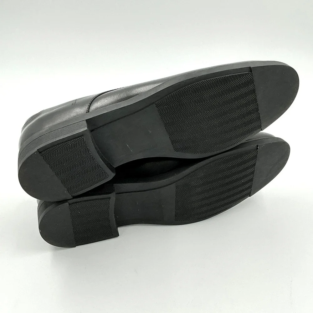 Nordstrom Rack Mens Size 12 Black Leather Slip On Loafers Ortholite